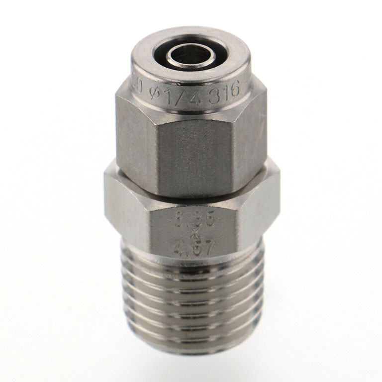 Alternative view of Đầu Ngạnh Nối Ống Có Đai Ốc Xiết Dạng Thẳng Thân Lục Giác Ren Ngoài Pisco NSC1/4-02