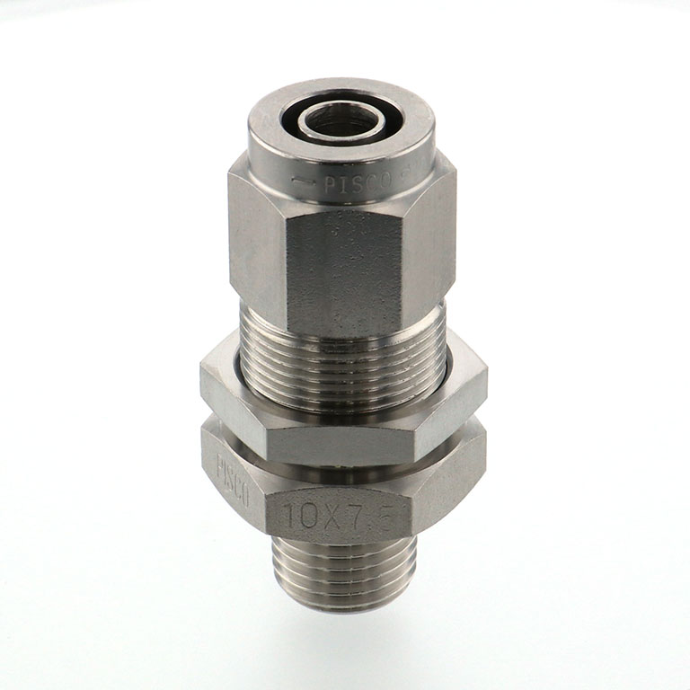 Alternative view of Đầu Ngạnh Nối Ống Có Đai Ốc Xiết Dạng Lắp Vách Ren Ngoài Pisco NSMC1075-02