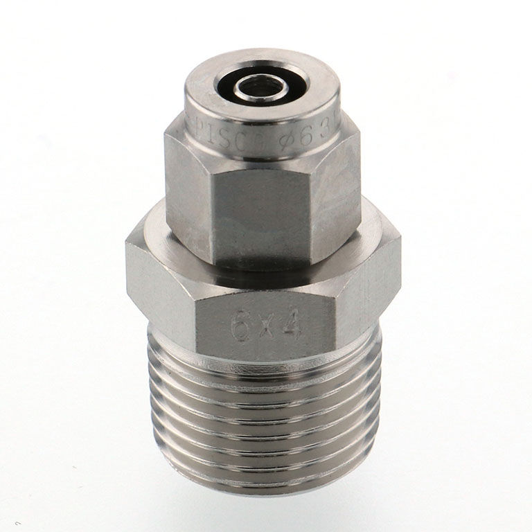 Alternative view of Đầu Ngạnh Nối Ống Có Đai Ốc Xiết Dạng Thẳng Thân Lục Giác Ren Ngoài Pisco NSC0640-03-TP