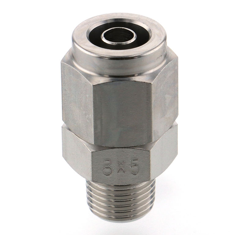 Alternative view of Đầu Ngạnh Nối Ống Có Đai Ốc Xiết Dạng Thẳng Thân Lục Giác Ren Ngoài Pisco NSC0850-01-TP