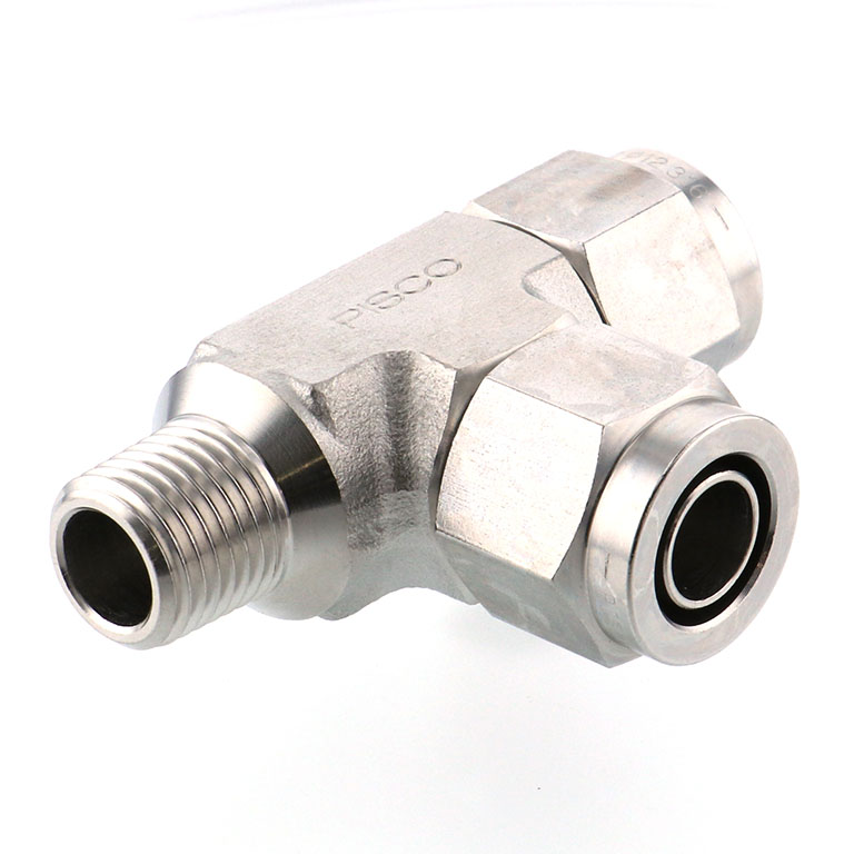 Alternative view of Đầu Ngạnh Nối Ống Có Đai Ốc Xiết Dạng Chữ T Ren Ngoài Pisco NSD1210-02-TP