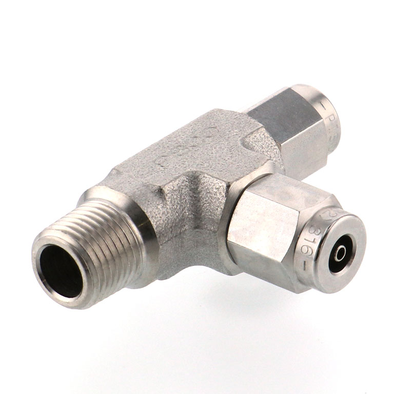 Alternative view of Đầu Ngạnh Nối Ống Có Đai Ốc Xiết Dạng Chữ T Ren Ngoài Pisco NSD0420-01