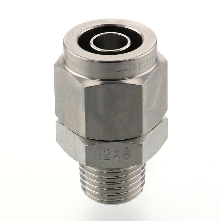 Alternative view of Đầu Ngạnh Nối Ống Có Đai Ốc Xiết Dạng Thẳng Thân Lục Giác Ren Ngoài Pisco NSC1280-02