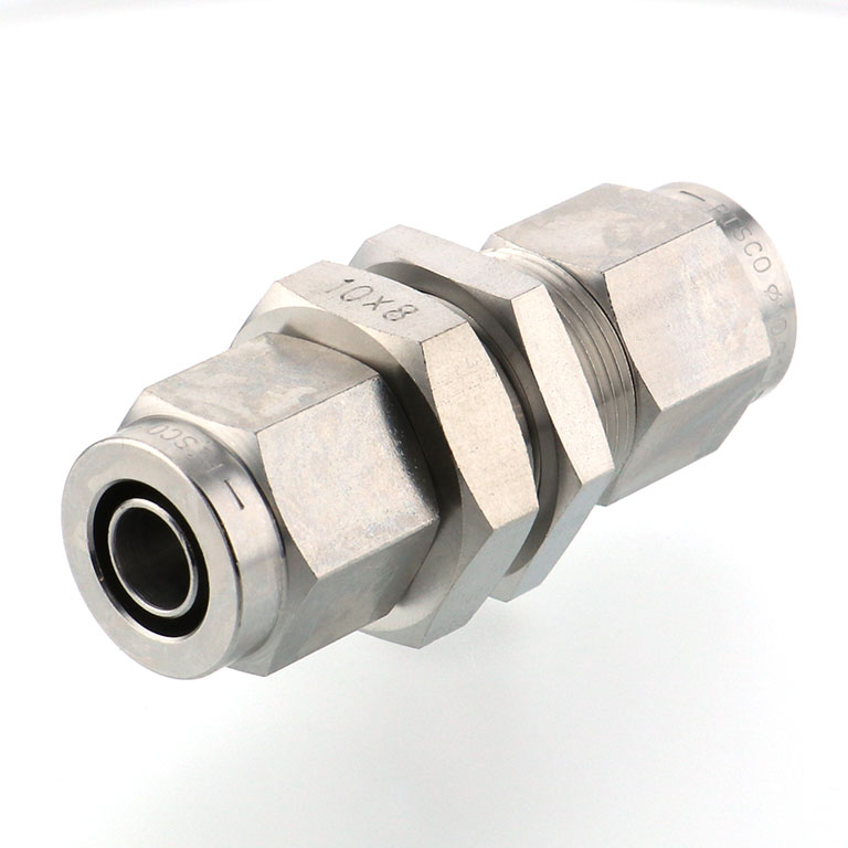 Alternative view of Đầu Ngạnh Nối Ống Có Đai Ốc Xiết Dạng Thẳng Lắp Kẹp Vách Pisco NSM1080