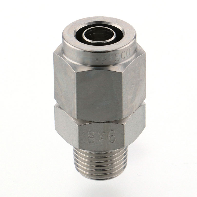 Alternative view of Đầu Ngạnh Nối Ống Có Đai Ốc Xiết Dạng Thẳng Thân Lục Giác Ren Ngoài Pisco NSC0860-01-TP