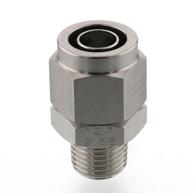 Alternative view of Đầu Ngạnh Nối Ống Có Đai Ốc Xiết Dạng Thẳng Thân Lục Giác Ren Ngoài Pisco NSC1/2-02-TP