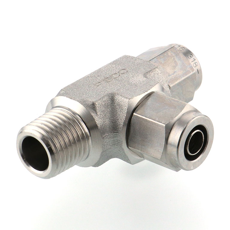 Alternative view of Đầu Ngạnh Nối Ống Có Đai Ốc Xiết Dạng Chữ T Ren Ngoài Pisco NSD0860-02-TP