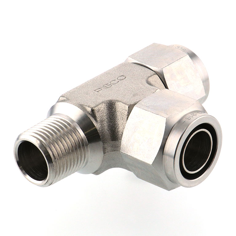 Alternative view of Đầu Ngạnh Nối Ống Có Đai Ốc Xiết Dạng Chữ T Ren Ngoài Pisco NSD1613-03