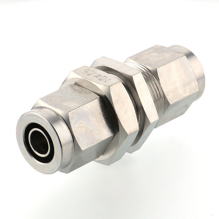 Alternative view of Đầu Ngạnh Nối Ống Có Đai Ốc Xiết Dạng Thẳng Lắp Kẹp Vách Pisco NSM1075