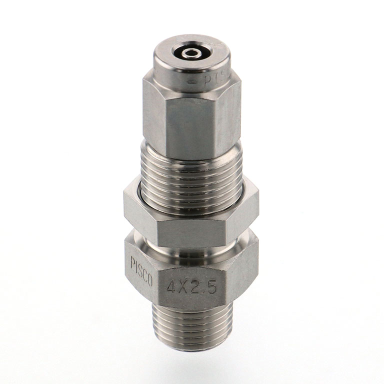 Alternative view of Đầu Ngạnh Nối Ống Có Đai Ốc Xiết Dạng Lắp Vách Ren Ngoài Pisco NSMC0425-01