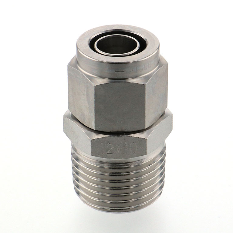 Alternative view of Đầu Ngạnh Nối Ống Có Đai Ốc Xiết Dạng Thẳng Thân Lục Giác Ren Ngoài Pisco NSC1210-04-TP