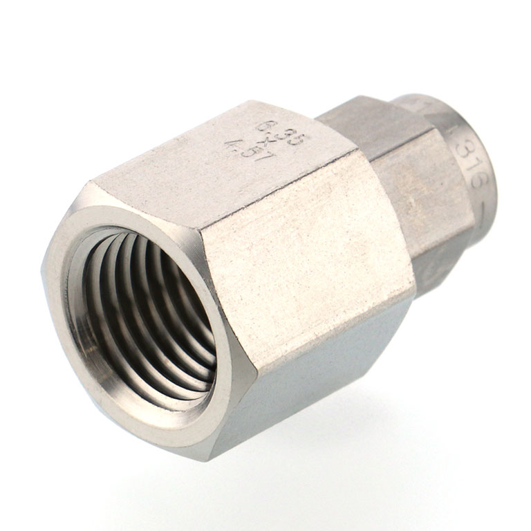 Alternative view of Đầu Ngạnh Nối Ống Có Đai Ốc Xiết Dạng Thẳng Thân Lục Giác Ren Trong Pisco NSCF1/4-02