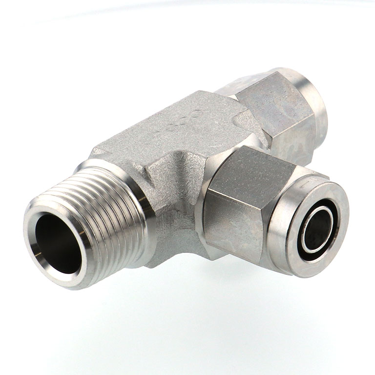 Alternative view of Đầu Ngạnh Nối Ống Có Đai Ốc Xiết Dạng Chữ T Ren Ngoài Pisco NSD1080-03-TP