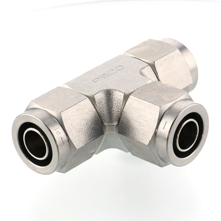 Alternative view of Đầu Ngạnh Nối Ống Có Đai Ốc Xiết Dạng Chữ T Pisco NSE1/2