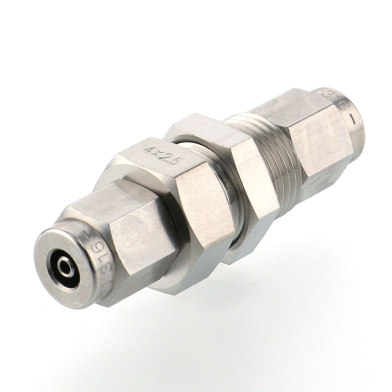 Alternative view of Đầu Ngạnh Nối Ống Có Đai Ốc Xiết Dạng Thẳng Lắp Kẹp Vách Pisco NSM0425