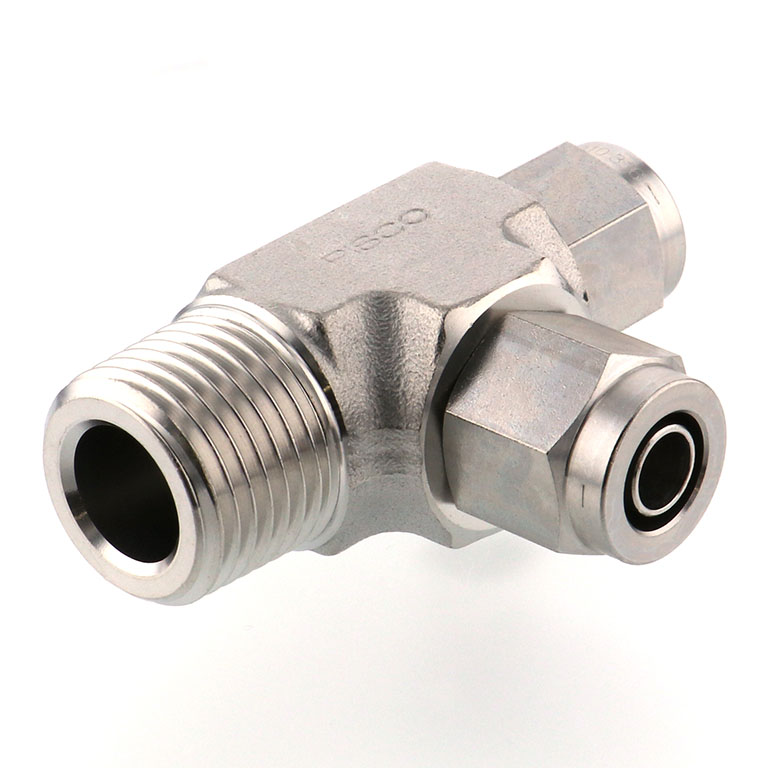 Alternative view of Đầu Ngạnh Nối Ống Có Đai Ốc Xiết Dạng Chữ T Ren Ngoài Pisco NSD1080-04