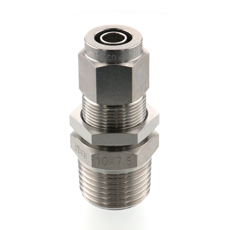 Alternative view of Đầu Ngạnh Nối Ống Có Đai Ốc Xiết Dạng Lắp Vách Ren Ngoài Pisco NSMC1075-04-TP