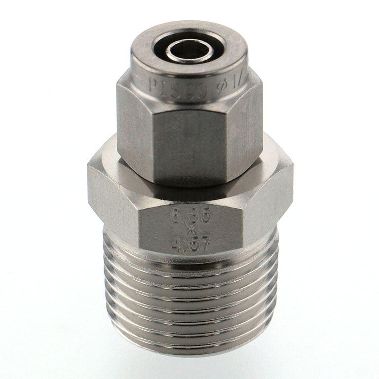 Alternative view of Đầu Ngạnh Nối Ống Có Đai Ốc Xiết Dạng Thẳng Thân Lục Giác Ren Ngoài Pisco NSC1/4-03-TP