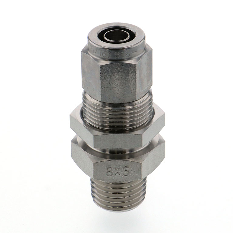 Alternative view of Đầu Ngạnh Nối Ống Có Đai Ốc Xiết Dạng Lắp Vách Ren Ngoài Pisco NSMC0860-02