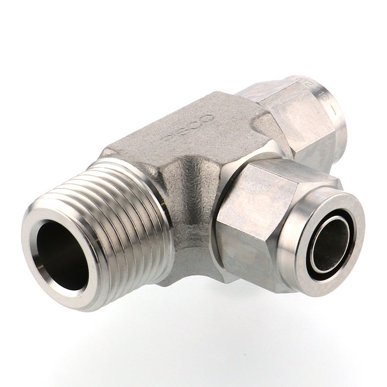 Alternative view of Đầu Ngạnh Nối Ống Có Đai Ốc Xiết Dạng Chữ T Ren Ngoài Pisco NSD1210-04-TP