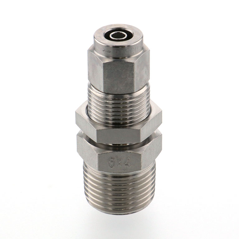 Alternative view of Đầu Ngạnh Nối Ống Có Đai Ốc Xiết Dạng Lắp Vách Ren Ngoài Pisco NSMC0640-03-TP