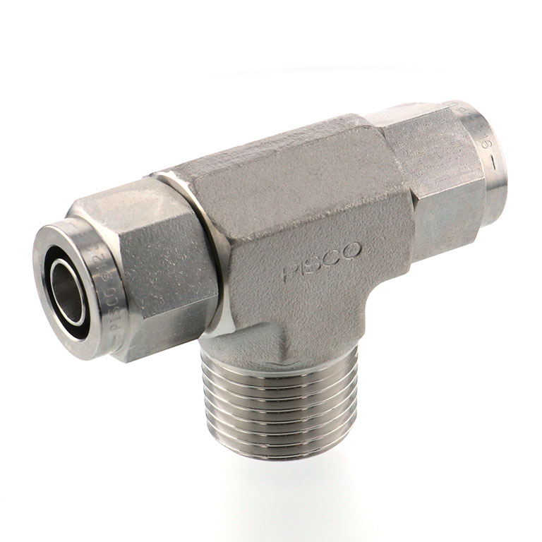 Alternative view of Đầu Ngạnh Nối Ống Có Đai Ốc Xiết Dạng Chữ T Ren Ngoài Pisco NSB1290-04-TP