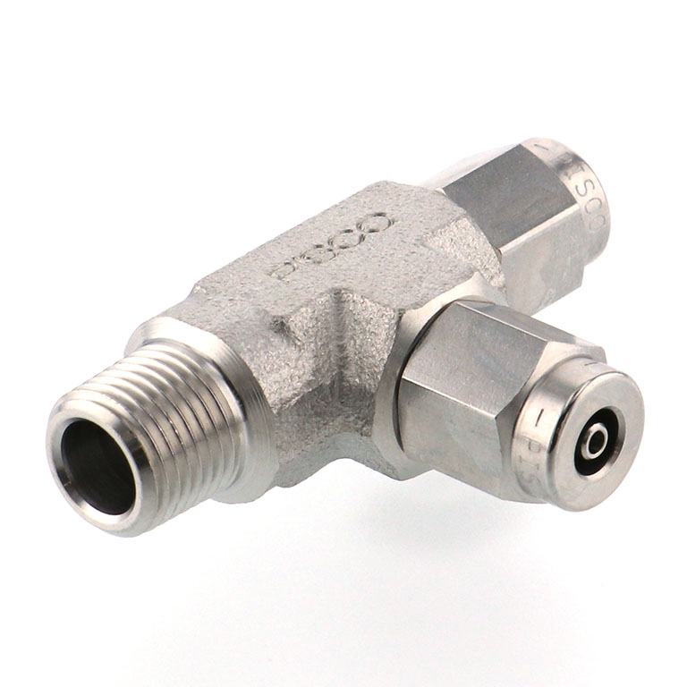 Alternative view of Đầu Ngạnh Nối Ống Có Đai Ốc Xiết Dạng Chữ T Ren Ngoài Pisco NSD0425-01