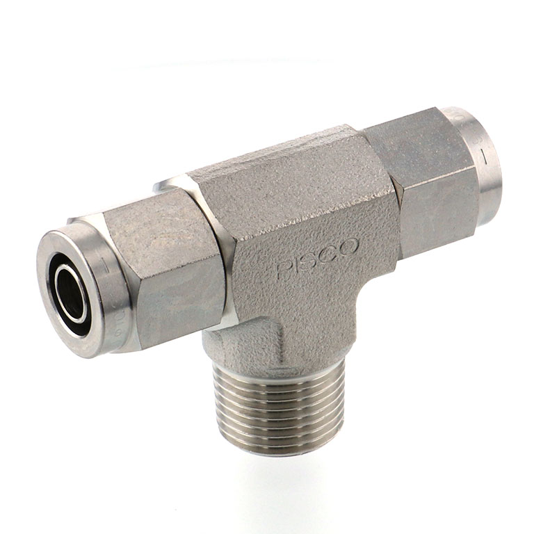 Alternative view of Đầu Ngạnh Nối Ống Có Đai Ốc Xiết Dạng Chữ T Ren Ngoài Pisco NSB1075-03