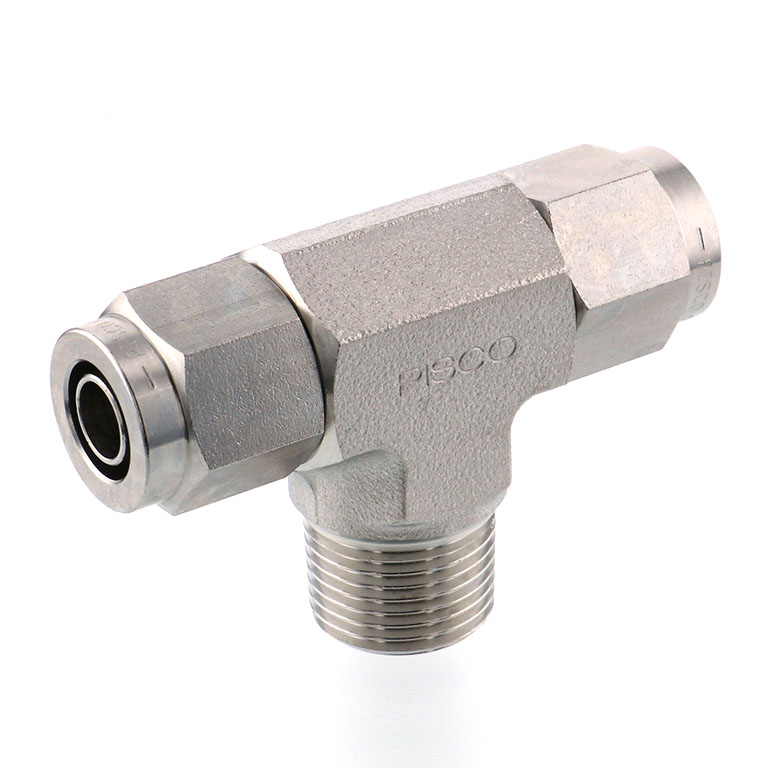 Alternative view of Đầu Ngạnh Nối Ống Có Đai Ốc Xiết Dạng Chữ T Ren Ngoài Pisco NSB1080-03-TP