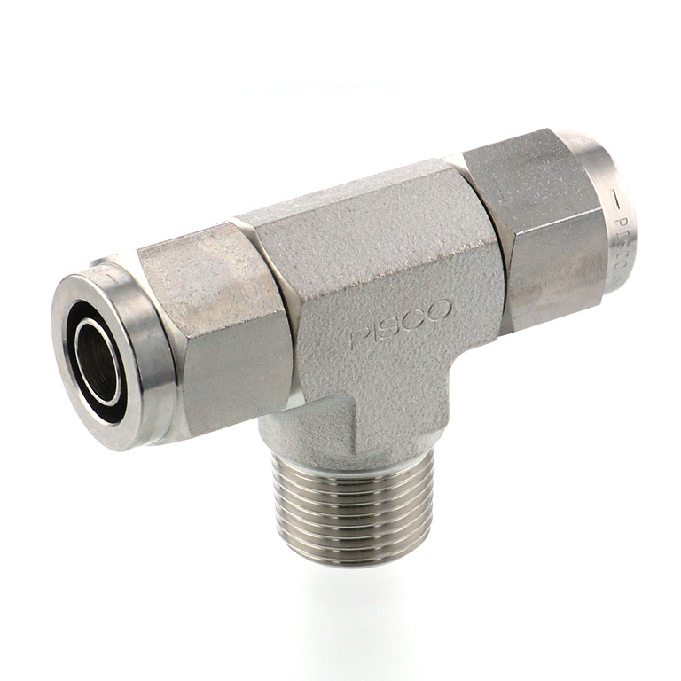 Alternative view of Đầu Ngạnh Nối Ống Có Đai Ốc Xiết Dạng Chữ T Ren Ngoài Pisco NSB1290-03