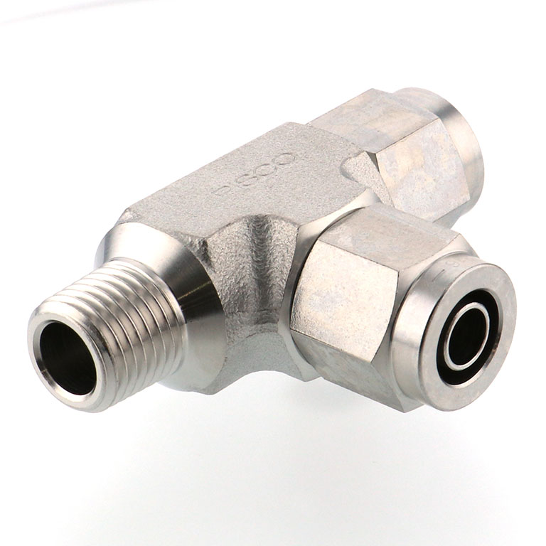 Alternative view of Đầu Ngạnh Nối Ống Có Đai Ốc Xiết Dạng Chữ T Ren Ngoài Pisco NSD1075-02-TP