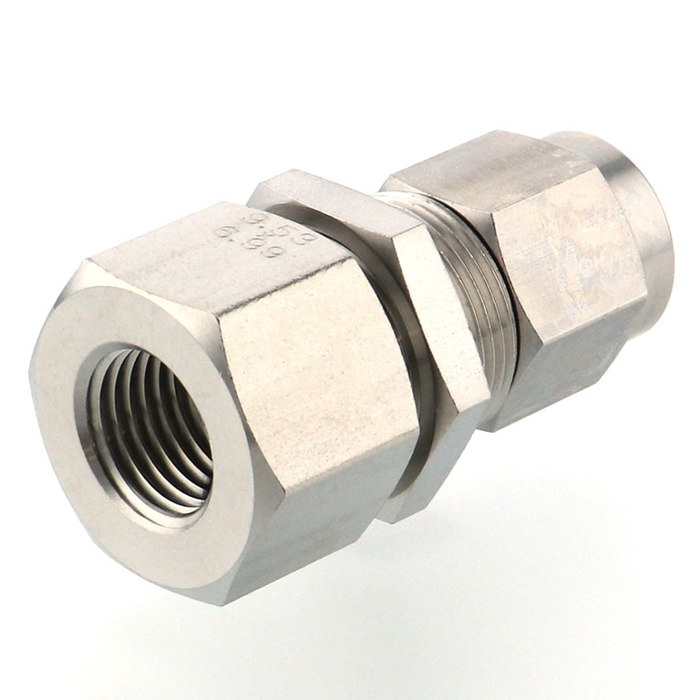 Alternative view of Đầu Ngạnh Nối Ống Có Đai Ốc Xiết Dạng Lắp Vách Ren Trong Pisco NSMF3/8-02