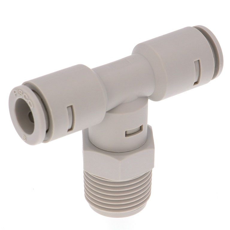 Đầu Nối Nhanh Khí Nén Dạng Chữ T Ren Ngoài Pisco APB8-03-C