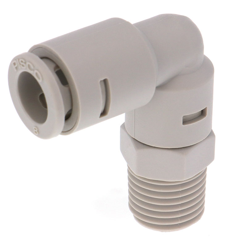 Đầu Nối Nhanh Khí Nén Dạng Cong 90° Ren Ngoài Pisco APL8-02-E-TP