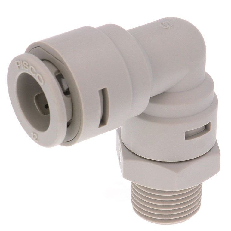 Đầu Nối Nhanh Khí Nén Dạng Cong 90° Ren Ngoài Pisco APL12-03-N-C