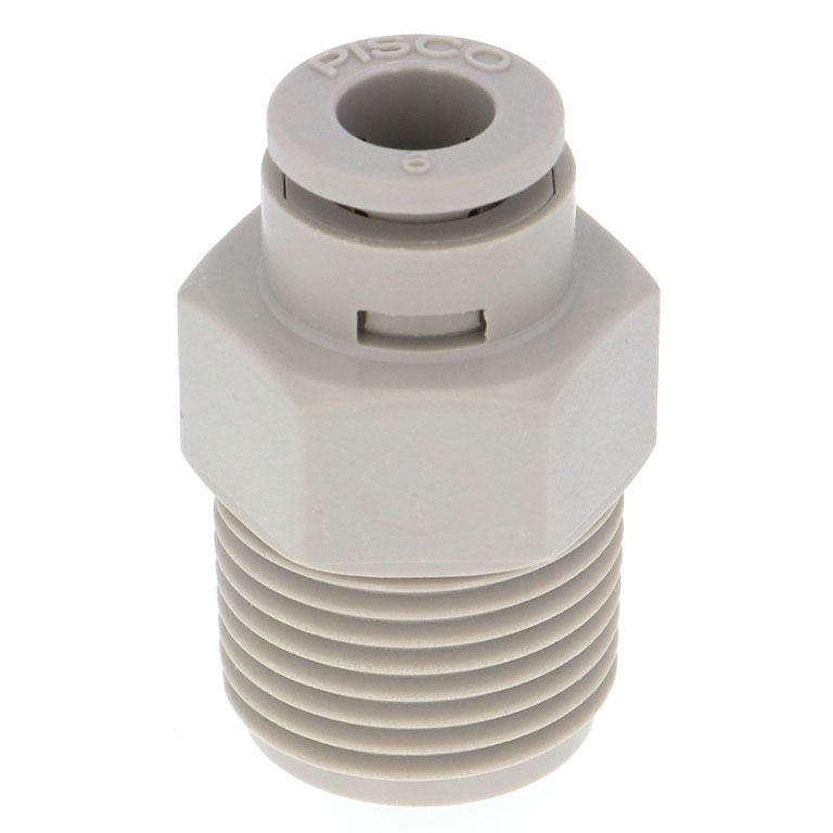 Đầu Nối Nhanh Khí Nén Dạng Thẳng Thân Lục Giác Ren Ngoài Pisco APC6-03-E-C