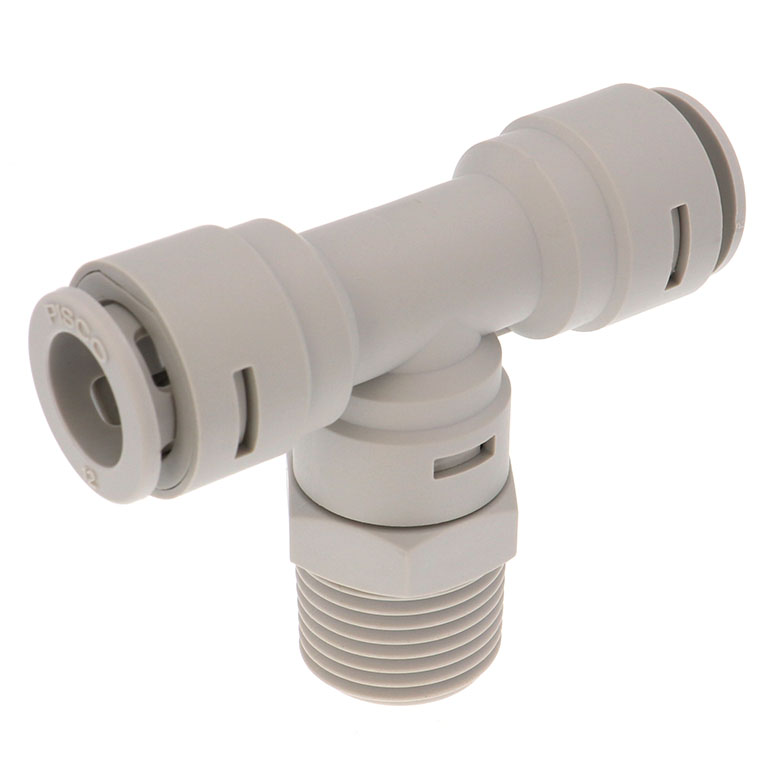 Đầu Nối Nhanh Khí Nén Dạng Chữ T Ren Ngoài Pisco APB12-04-C