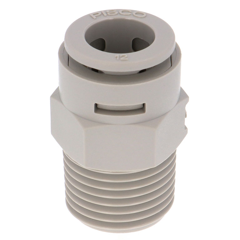 Đầu Nối Nhanh Khí Nén Dạng Thẳng Thân Lục Giác Ren Ngoài Pisco APC12-04-E-C