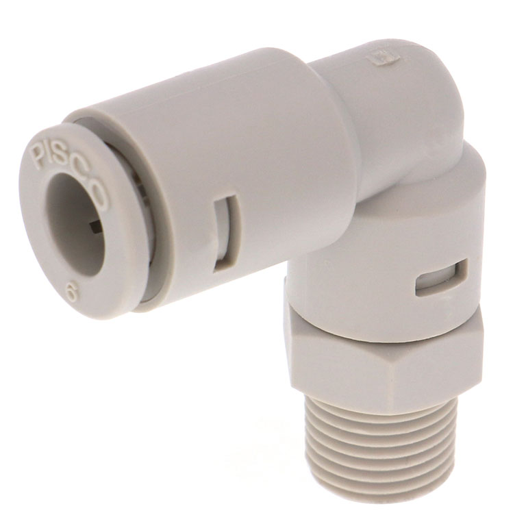 Đầu Nối Nhanh Khí Nén Dạng Cong 90° Ren Ngoài Pisco APL6-01-TP