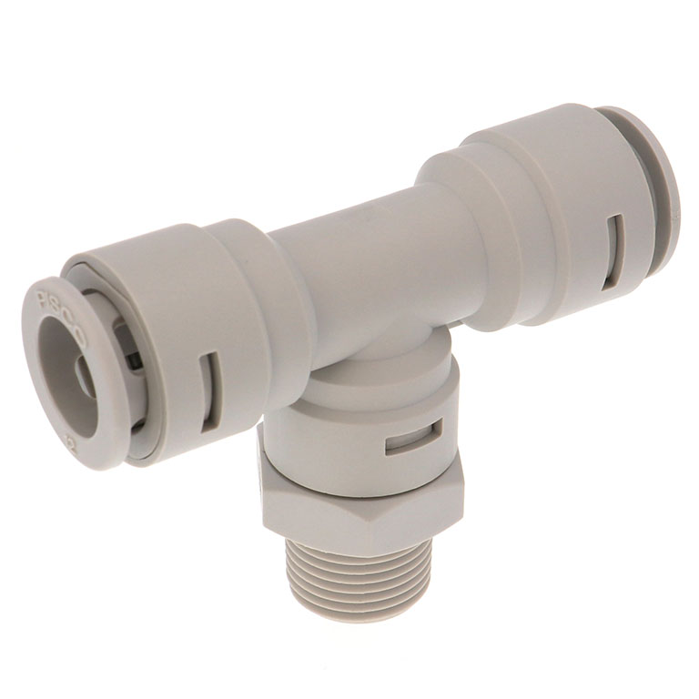 Đầu Nối Nhanh Khí Nén Dạng Chữ T Ren Ngoài Pisco APB12-03-E-C
