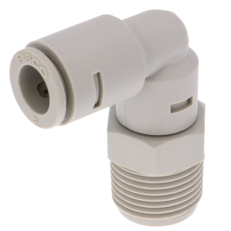 Đầu Nối Nhanh Khí Nén Dạng Cong 90° Ren Ngoài Pisco APL8-03-TP