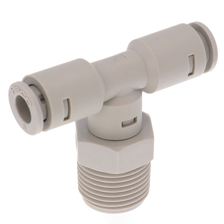 Đầu Nối Nhanh Khí Nén Dạng Chữ T Ren Ngoài Pisco APB6-03