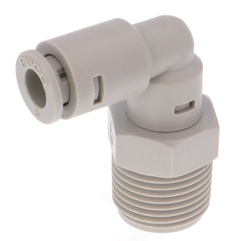 Đầu Nối Nhanh Khí Nén Dạng Cong 90° Ren Ngoài Pisco APL6-03-TP
