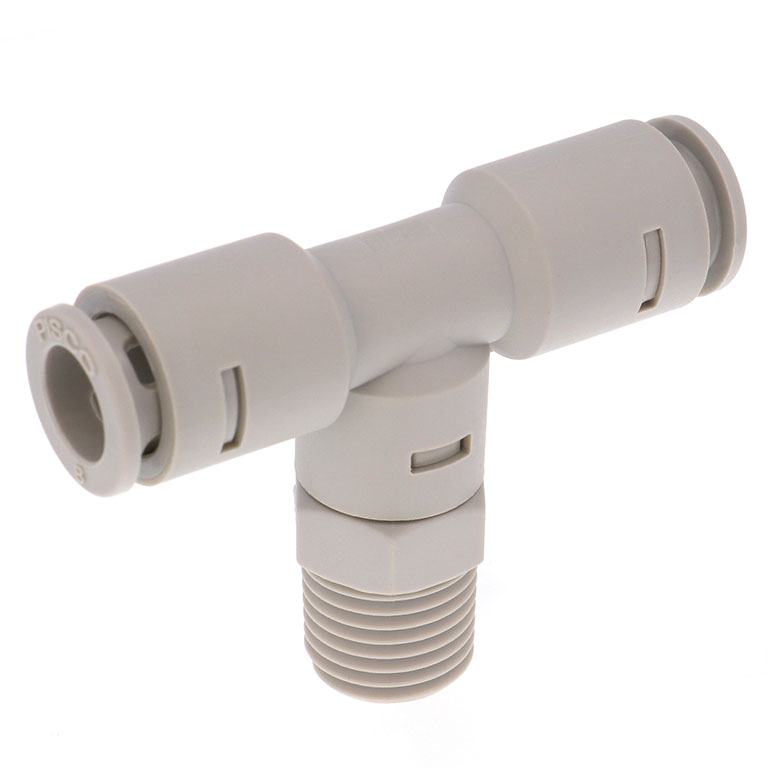 Đầu Nối Nhanh Khí Nén Dạng Chữ T Ren Ngoài Pisco APB8-02-N