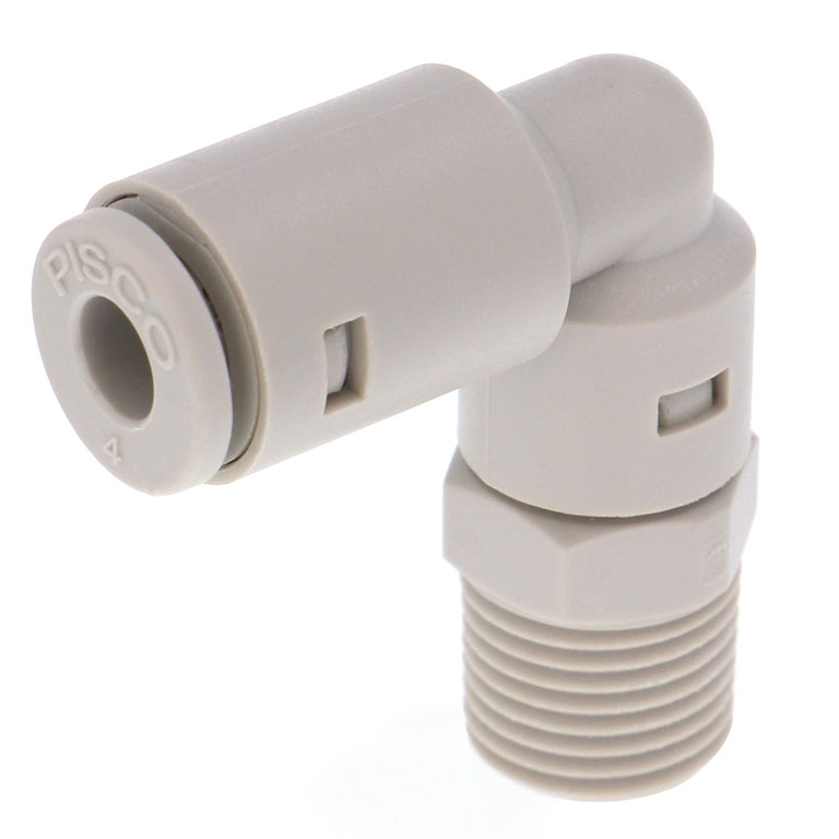 Đầu Nối Nhanh Khí Nén Dạng Cong 90° Ren Ngoài Pisco APL4-01-N-TP-C