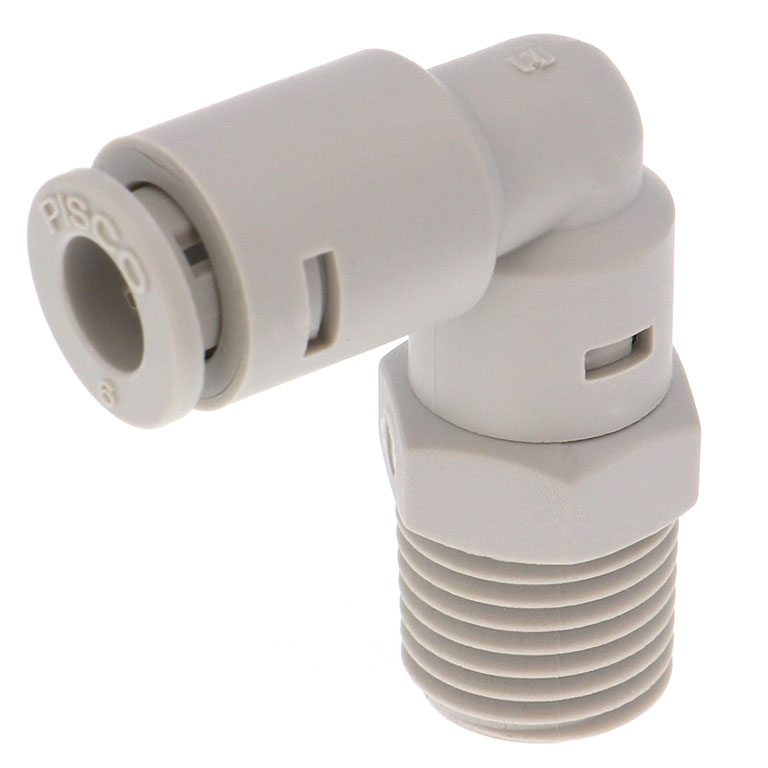 Đầu Nối Nhanh Khí Nén Dạng Cong 90° Ren Ngoài Pisco APL6-02-N-TP