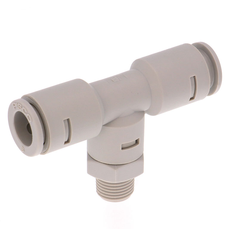 Đầu Nối Nhanh Khí Nén Dạng Chữ T Ren Ngoài Pisco APB8-01-E
