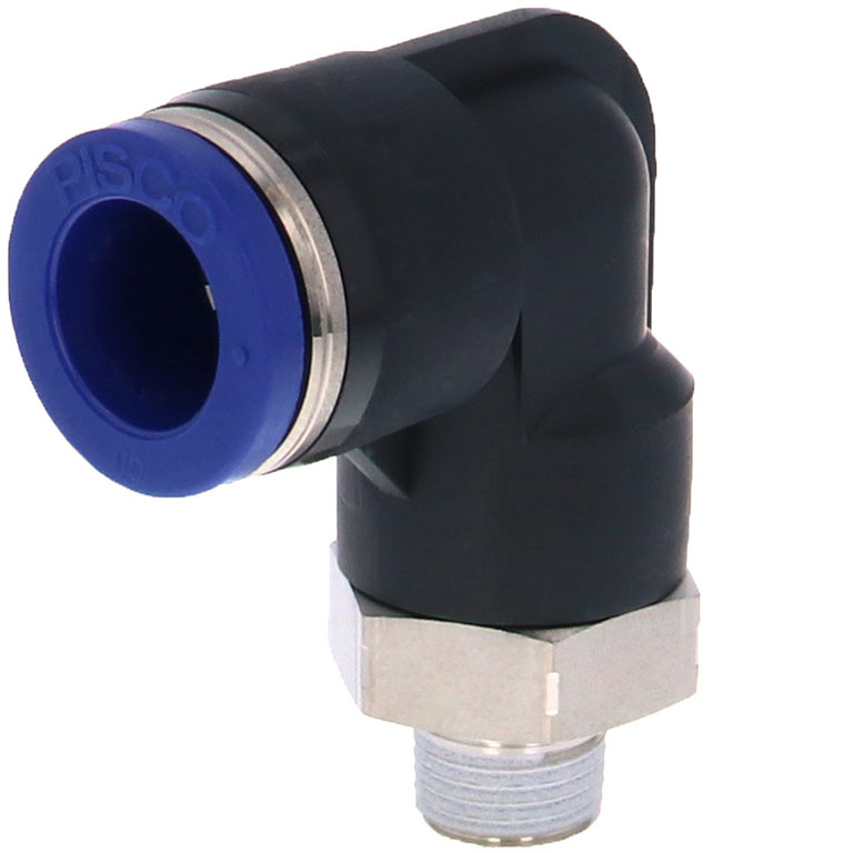 Alternative view of Đầu Nối Nhanh Khí Nén Dạng Cong 90° Ren Ngoài Pisco PL10-01SUS