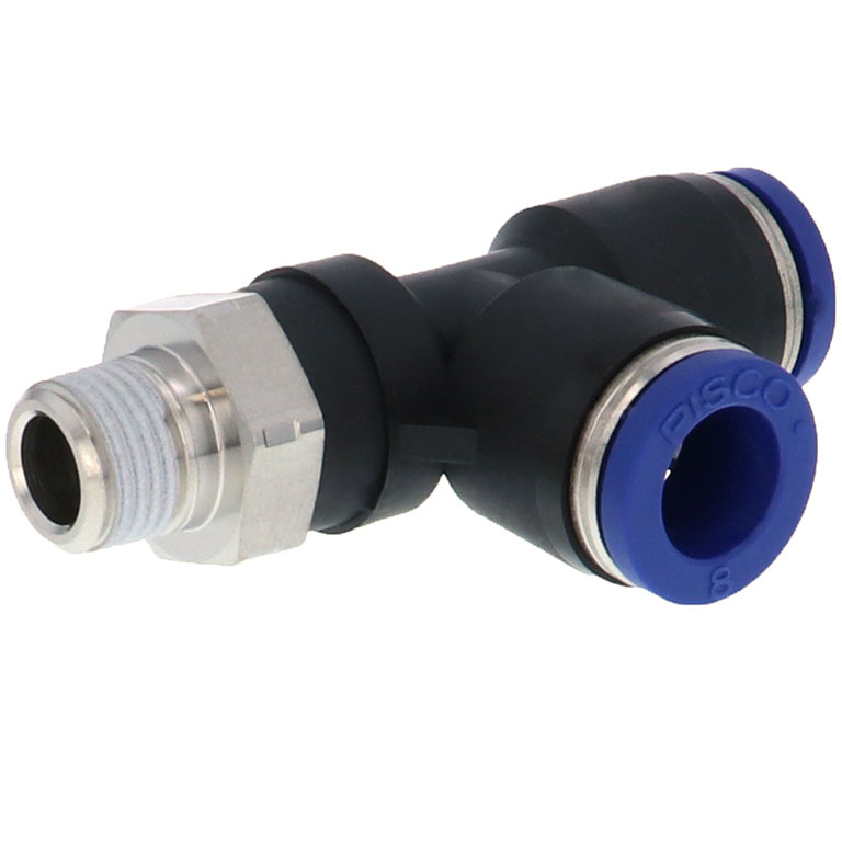 Alternative view of Đầu Nối Nhanh Khí Nén Dạng Chữ T Ren Ngoài Pisco PD8-01SUS