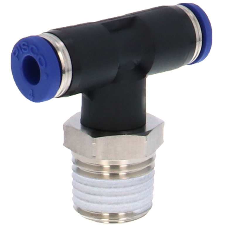 Alternative view of Đầu Nối Nhanh Khí Nén Dạng Chữ T Ren Ngoài Pisco PB4-02SUS